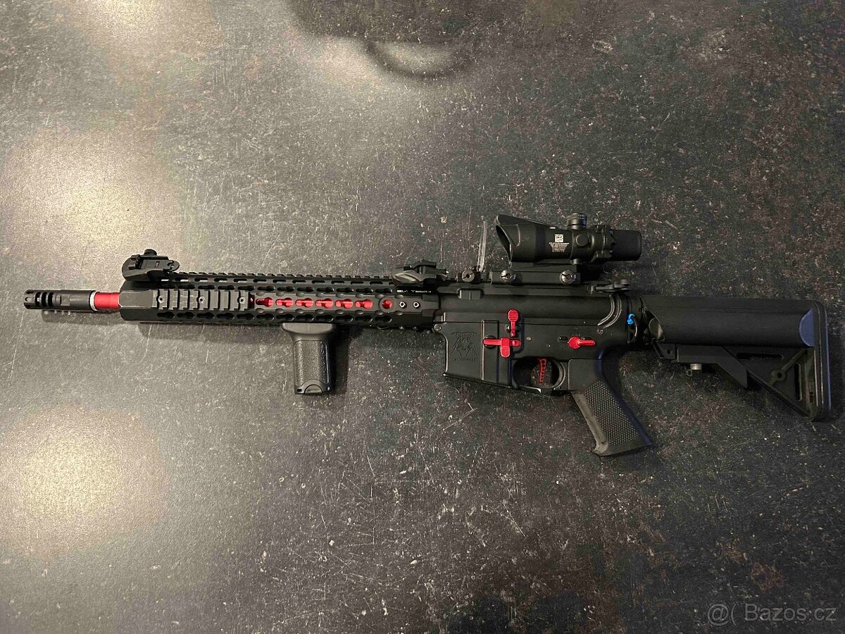 M4 Keymod - červená/černá, celokov, APS, ASR115X - 2