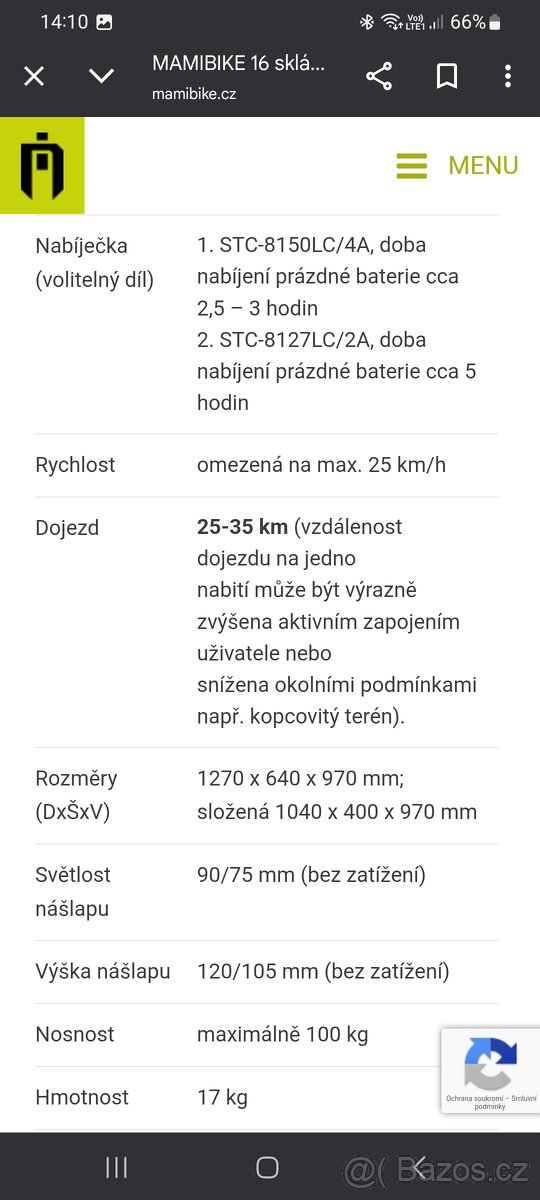 Elektrická kolobezka MAMIBIKE - 2