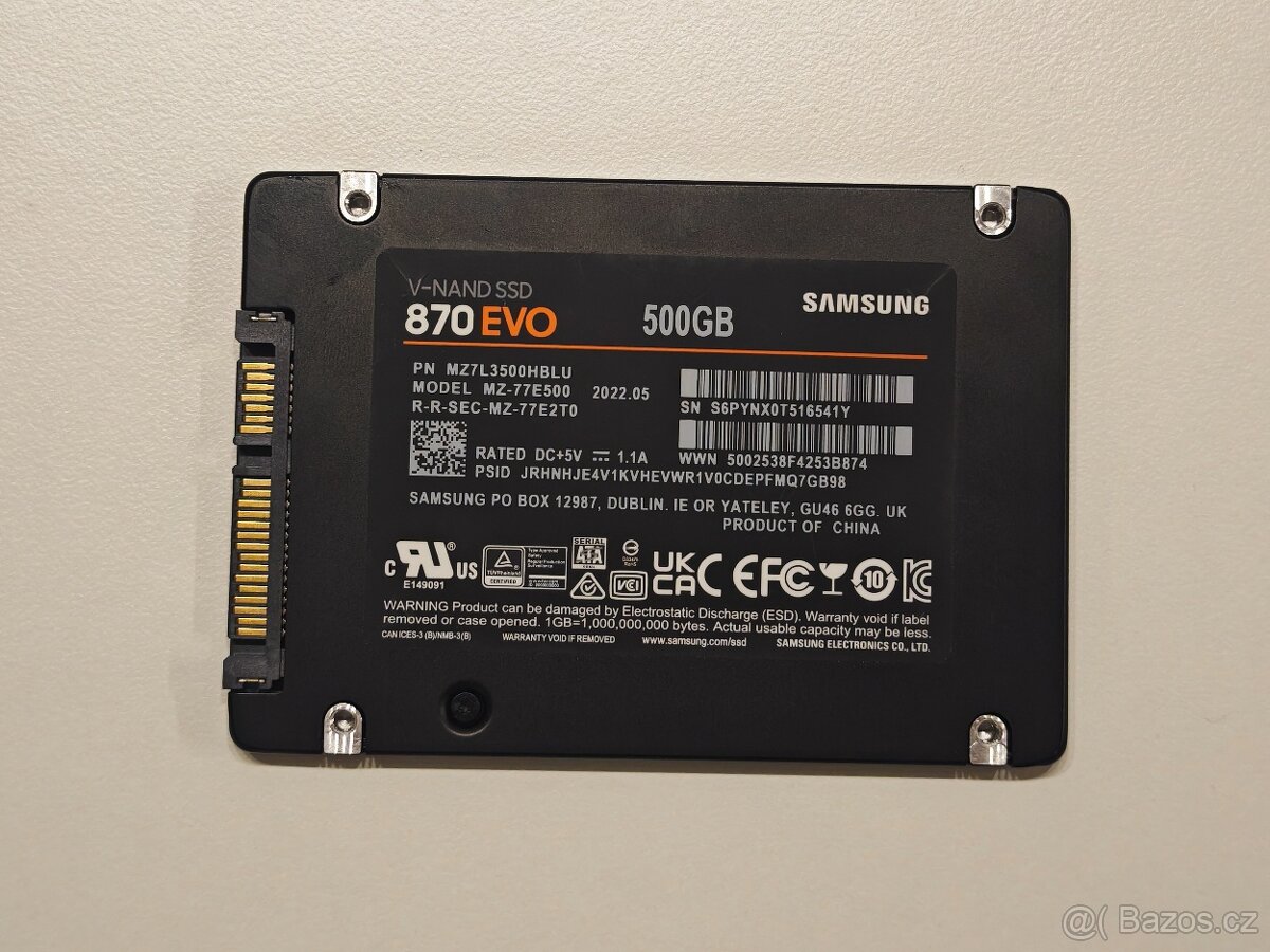 SSD Samsung 500Gb 5/2022 - 2