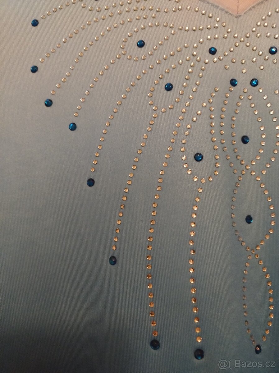 2) taneční dres modro-modrý s flitry - 2