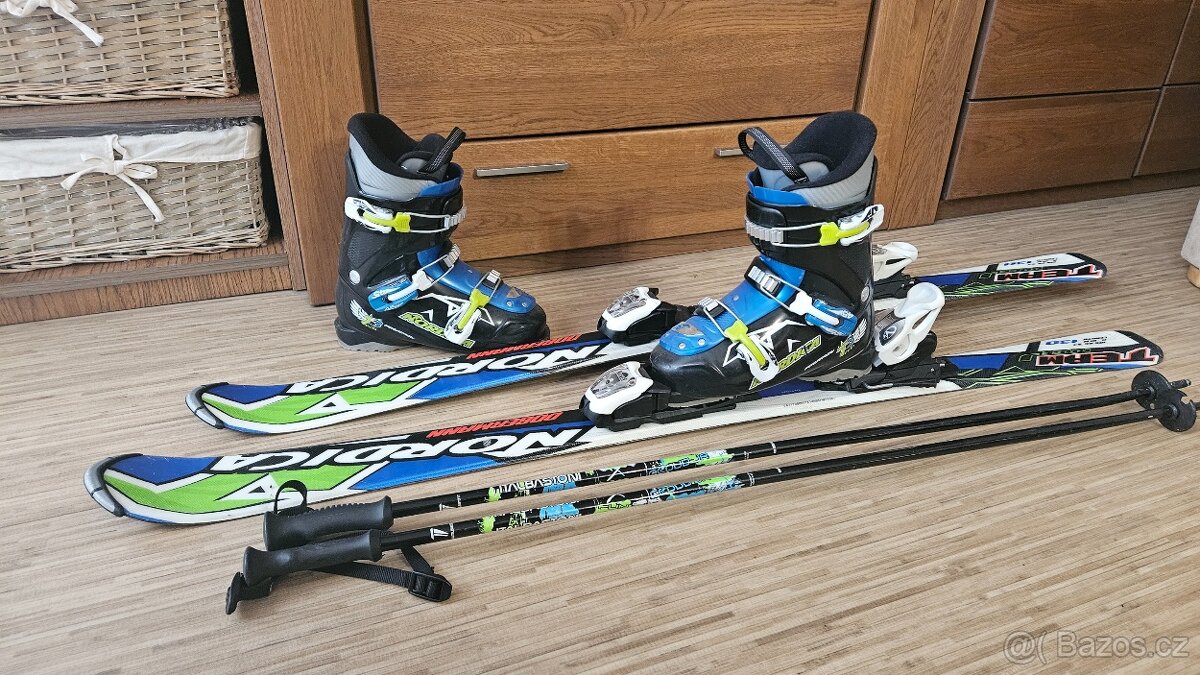 Lyžařský komplet LYŽE+ LYŽÁKY + HŮLKY Nordica 130 - 2