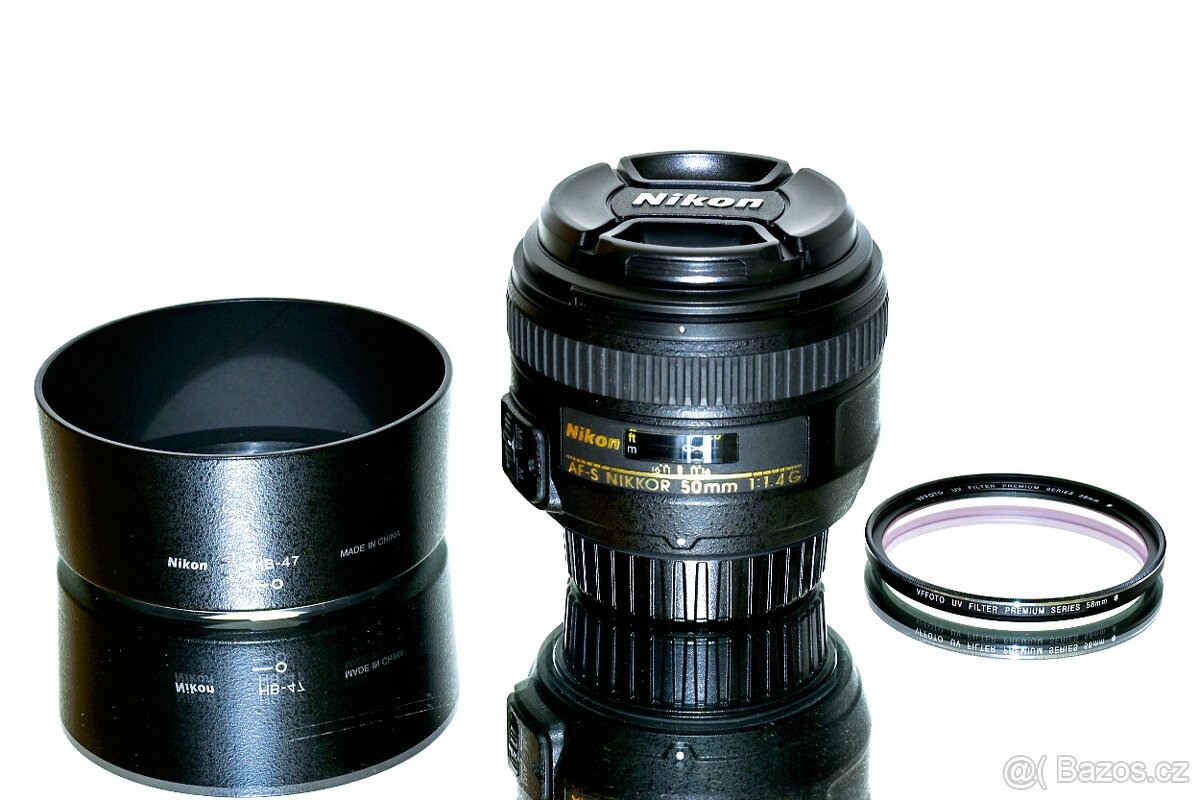 Nikon AF-S Nikkor 1,4/50 G 9-lamelový + VFFoto 58 TOP STAV - 2