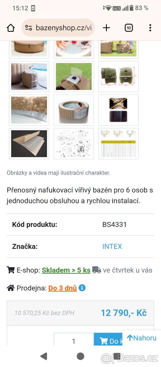 Nafukovací vyřivka INTEX model SB- H20 - 2