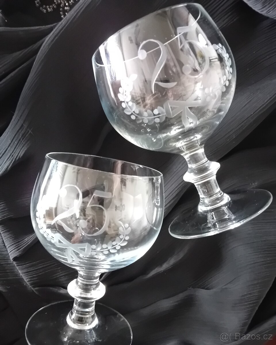 výroční skleničky 25 - 2