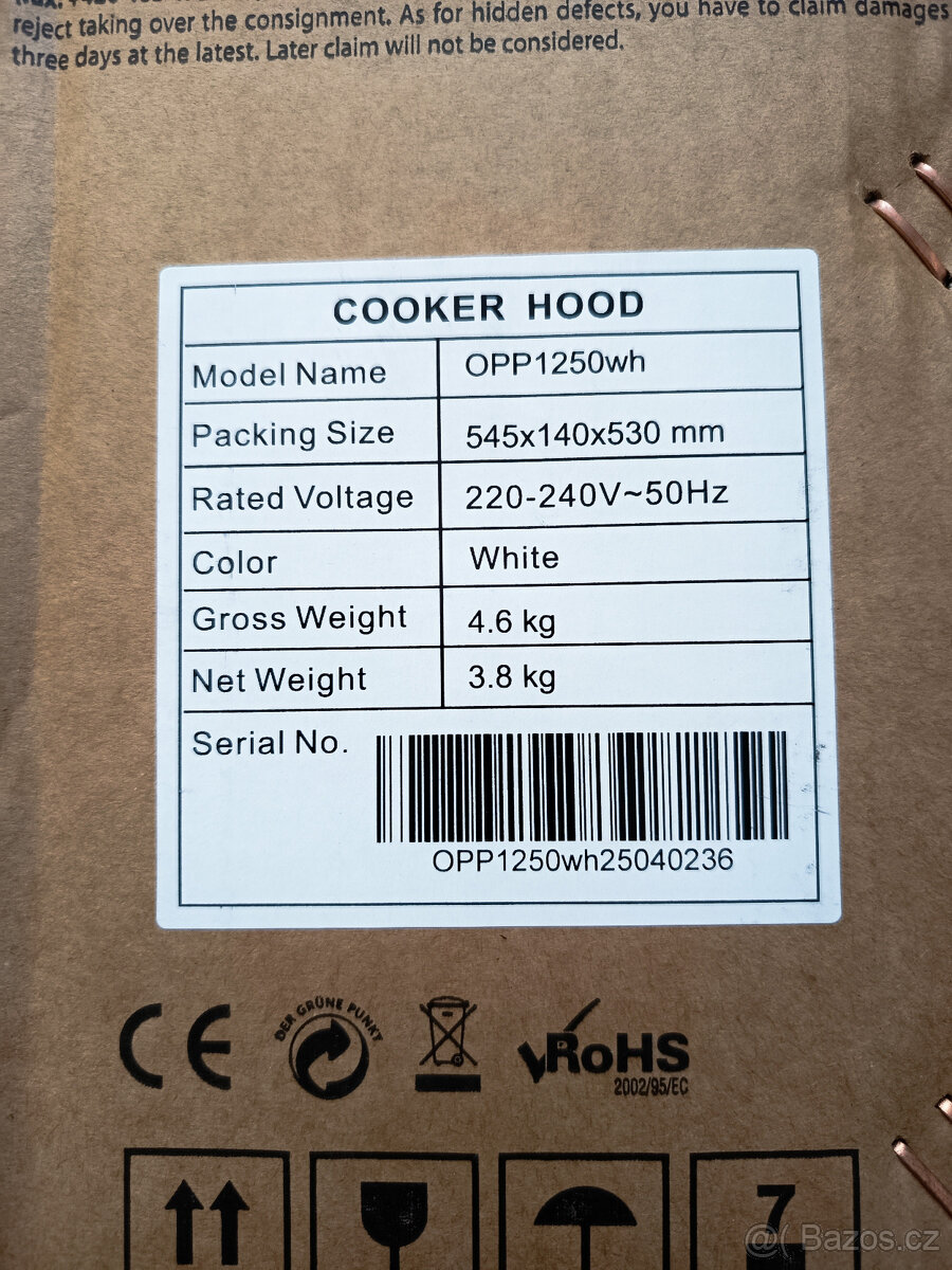 Digestoř - odsavač par Concept OPP1250wh - 2