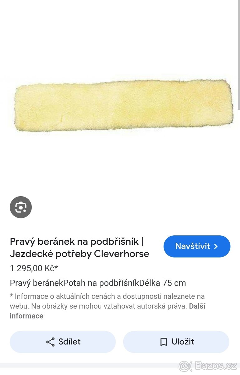 Pravý merino beránek návlek na podbřišník - 2