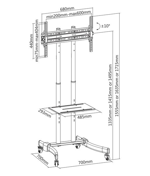 Prodám mobilní držák na TV - 2