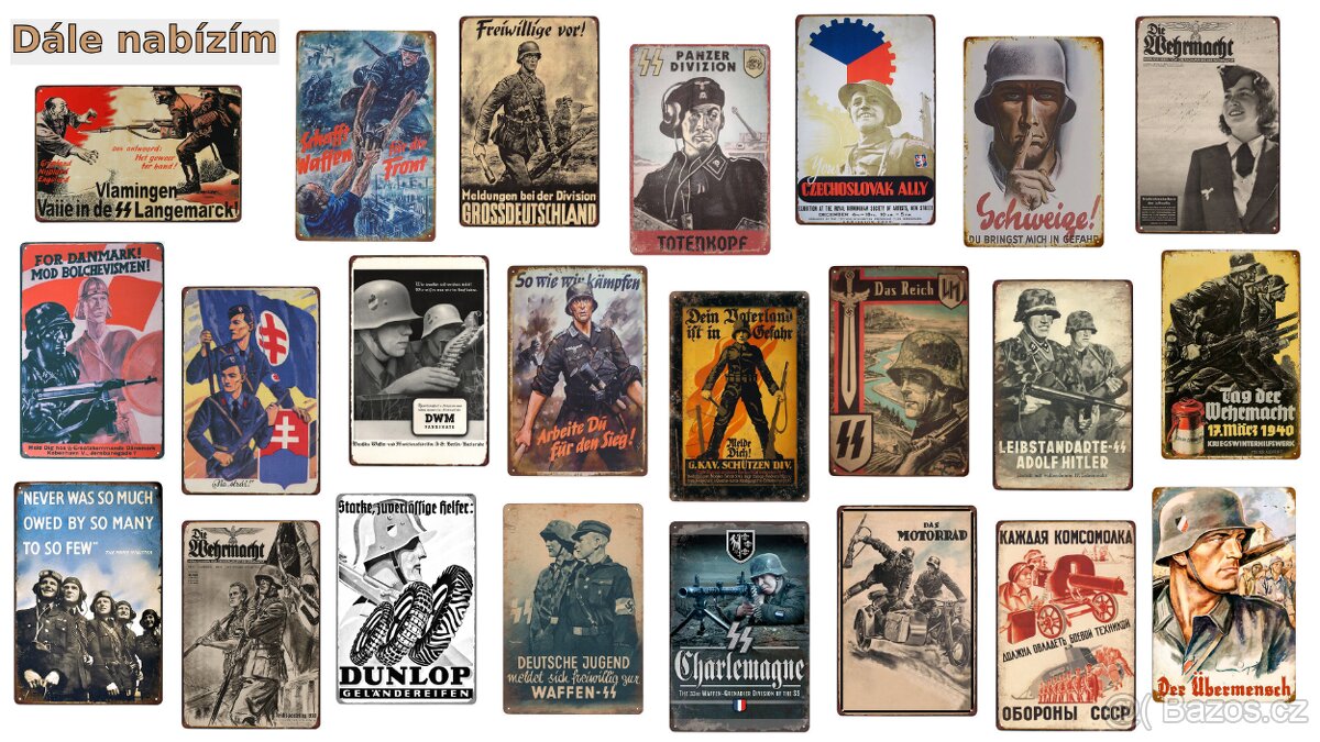 plechová cedule: Divize Hermann Göring - Přijď k nám - 2