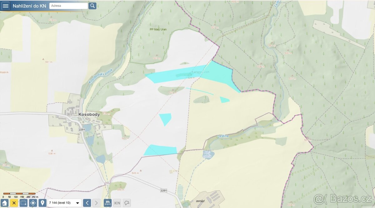 Kosobody - prodej pozemků 48 Kč/m2 - 2