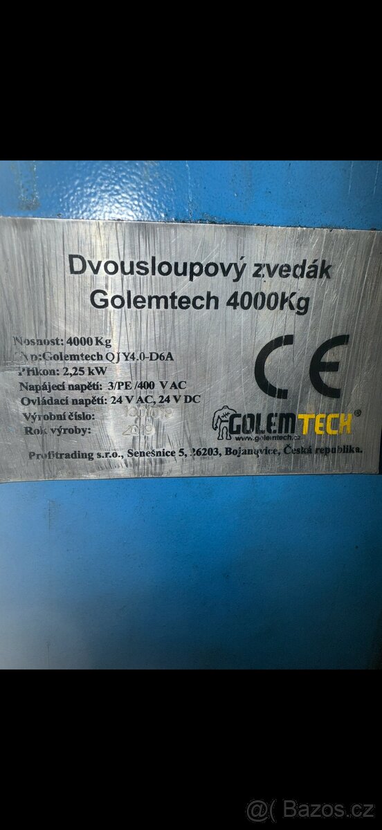 Dvousloupovy zvedák - 2