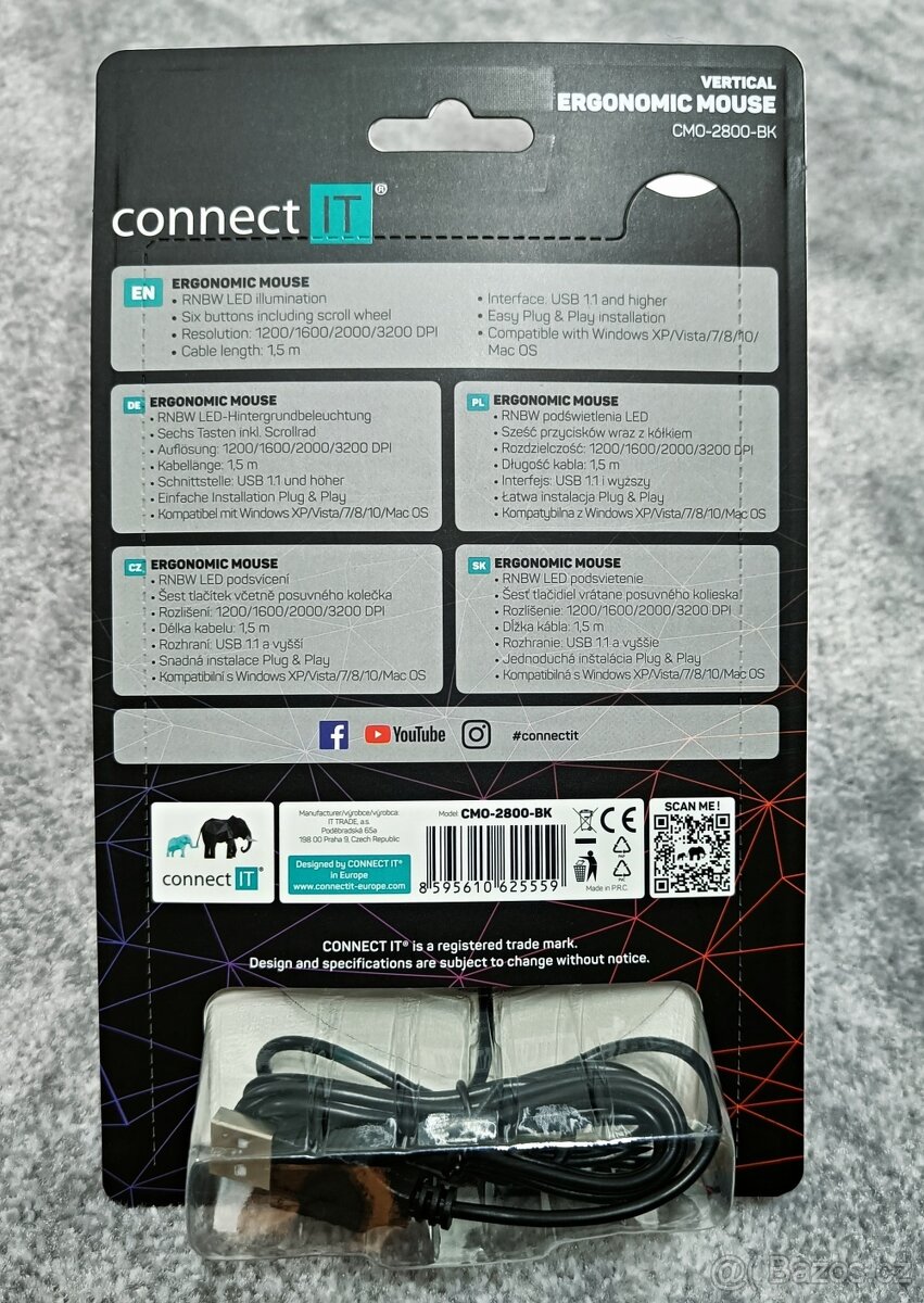 Myš CONNECT IT CMO-2800-BK GAME FOR HEALTH - 2