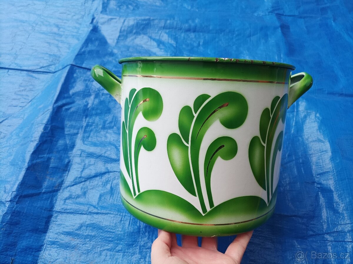 Smaltovaný hrnec, průměr 22 cm - 2