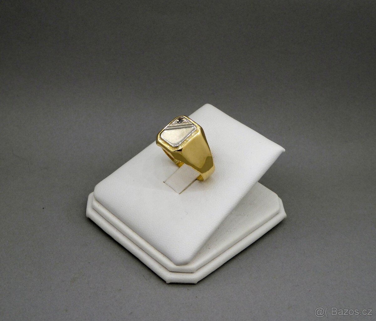 Pěkný pánský zlatý prsten - 2
