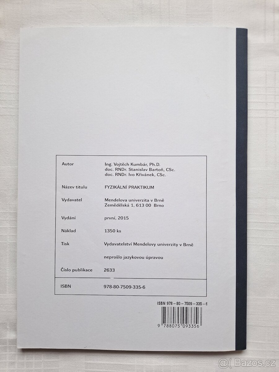 Skripta Fyzikální praktikum Mendelu - 2