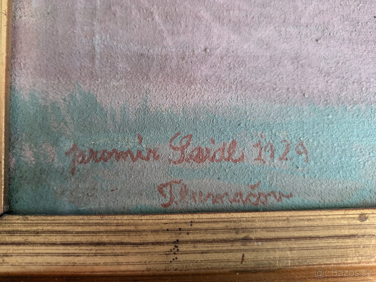Obraz Jaromír Saidl - Tlumačov 1929, originál - 2