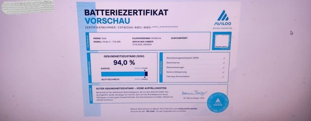 Tesla Model 3, PERFOMANCE—AWD-43 TIS-95% - 2