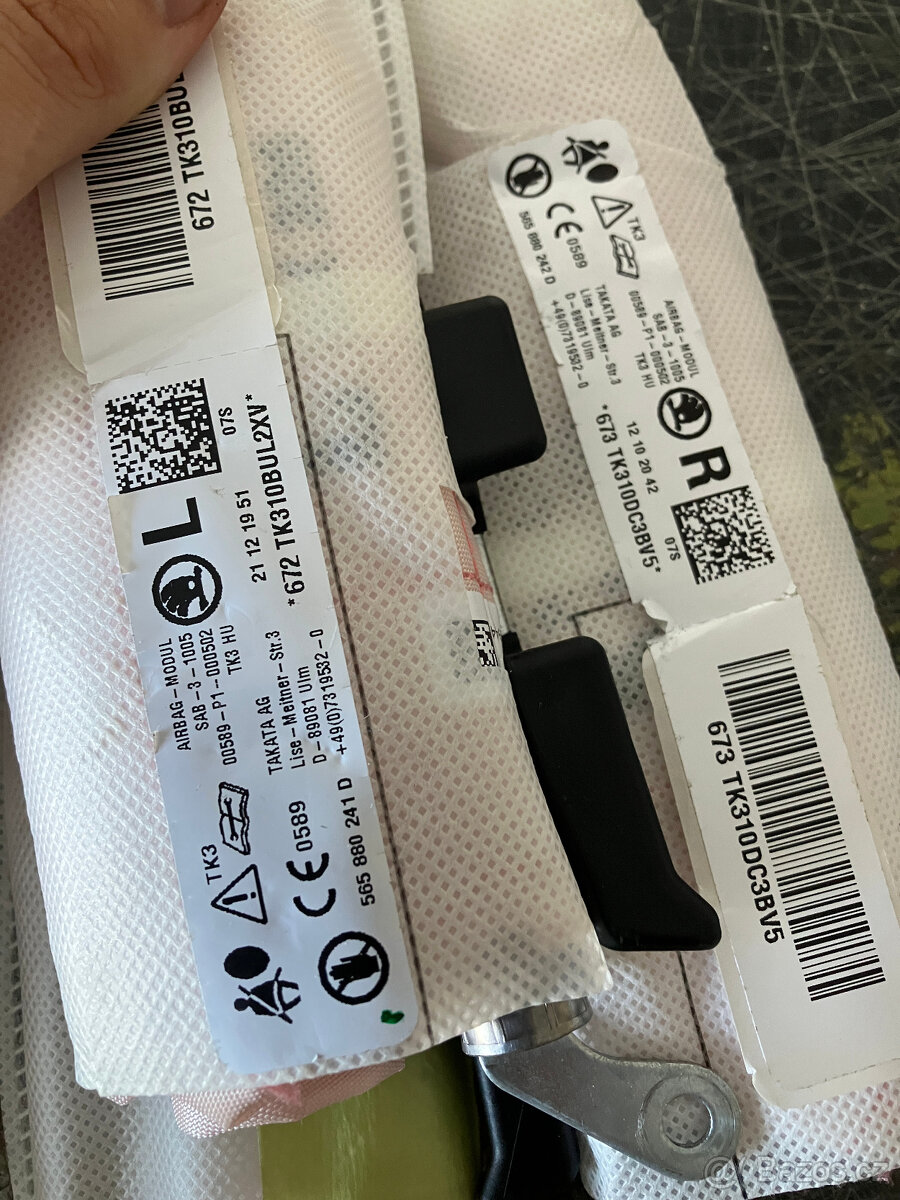 sedackovy airbag sedacky skoda kodiaq levy pravy - 2