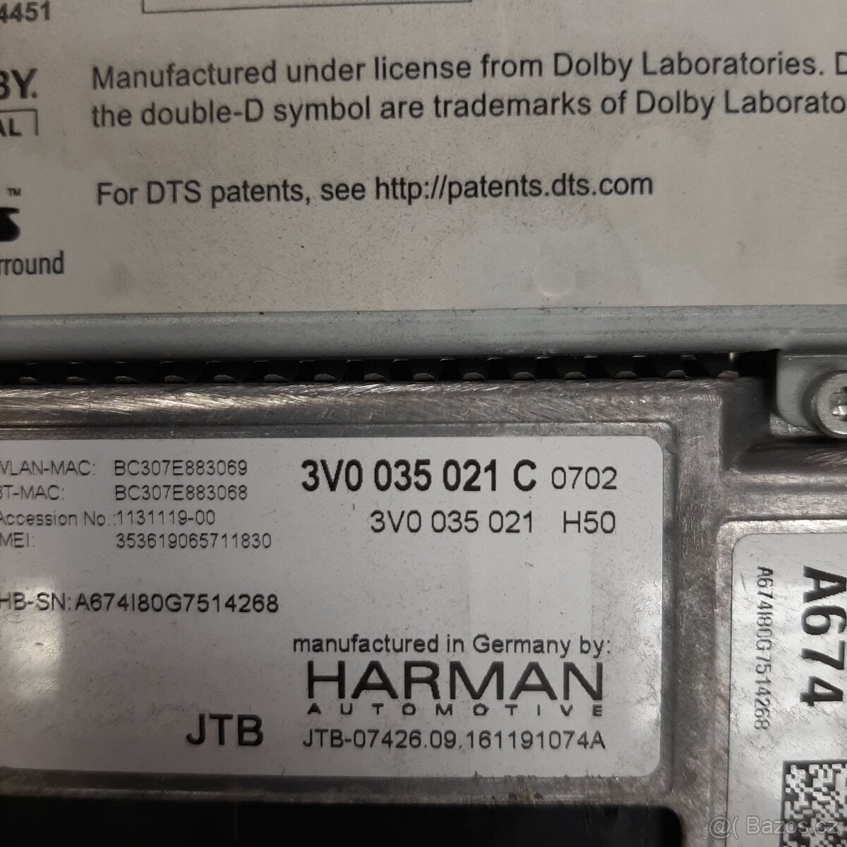 Škoda - navigace +display 3V0035021C + 3V0919606 - 2