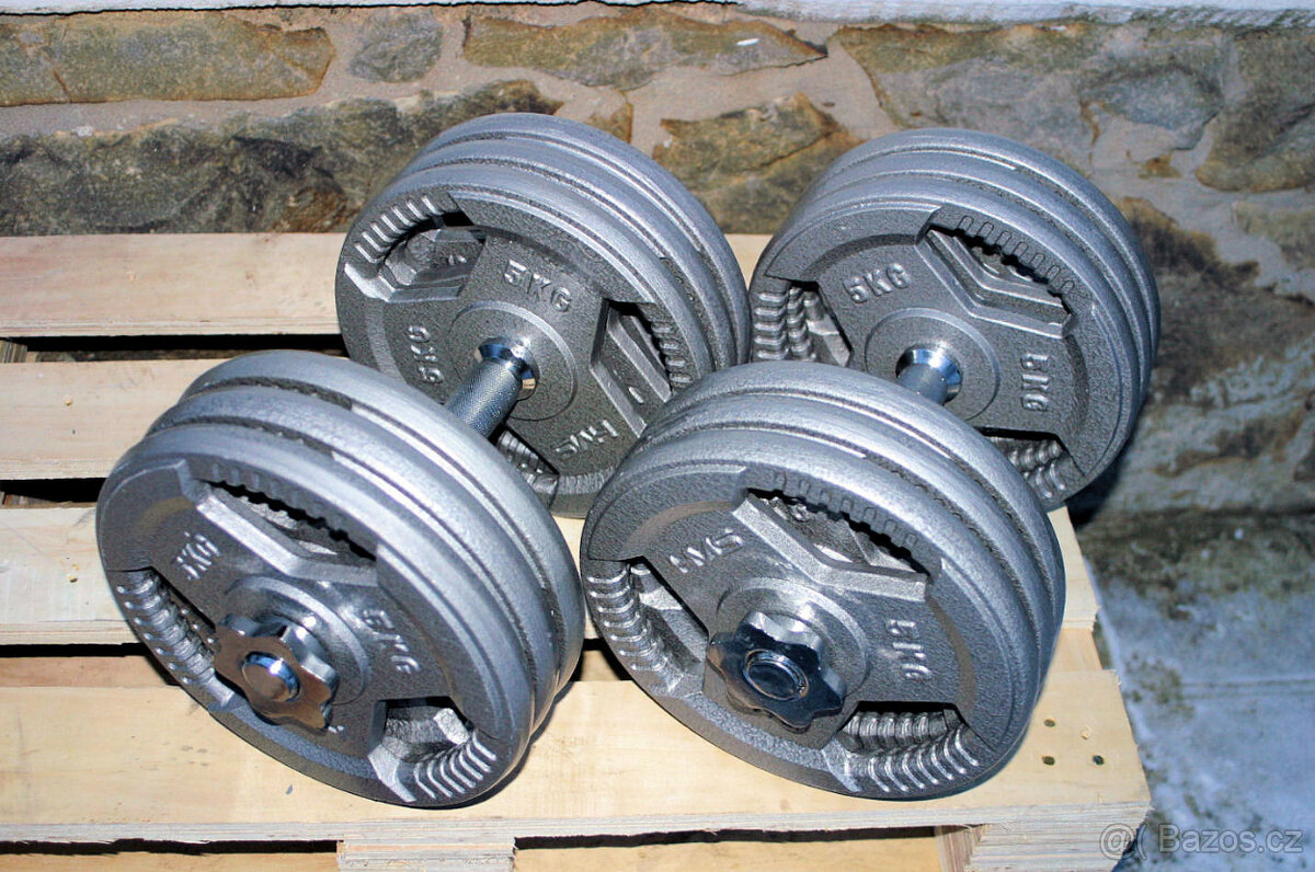 Jednoručky činky 2x33kg za 3990,- NOVÉ - 2