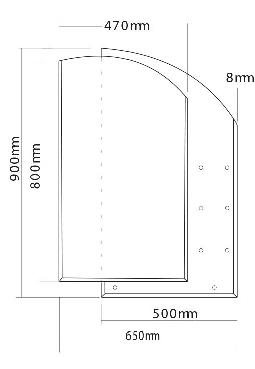 Zrcadlo s policemi 65x90cm - 2