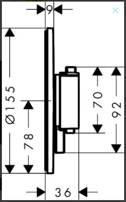 NOVÁ termostatická baterie pod omítku Hansgrohe - 2