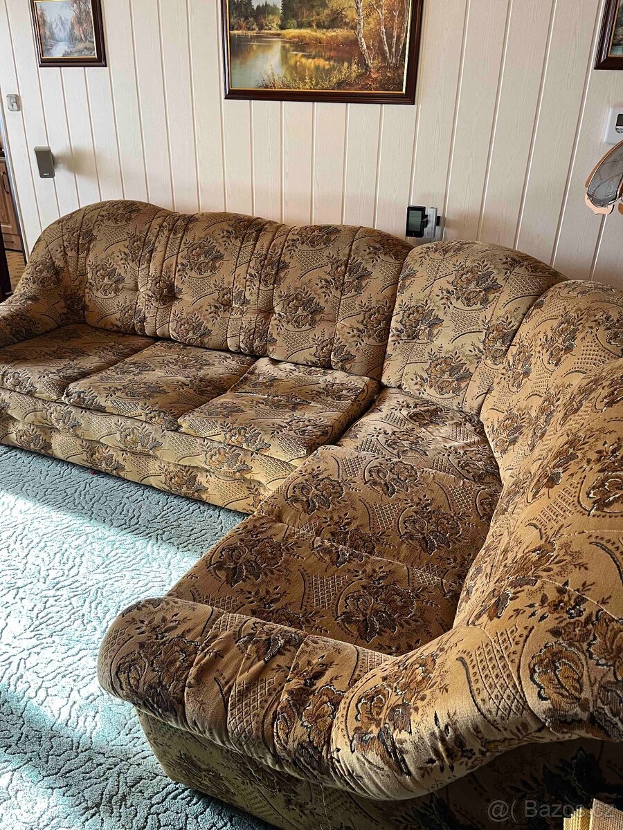 Rohová sedačka + křeslo za odvoz - 2