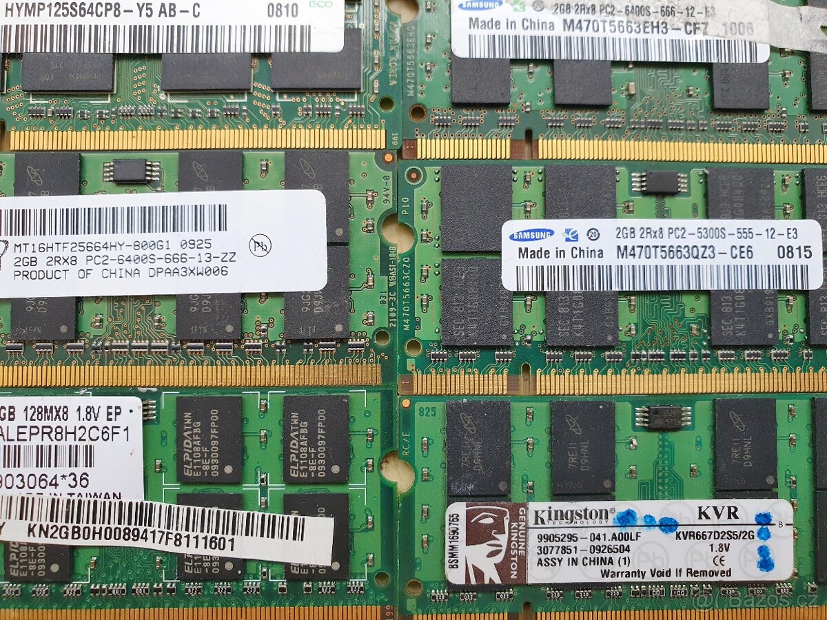 ddr2 2gb do Notebooku. Kus : 135kč. - 2