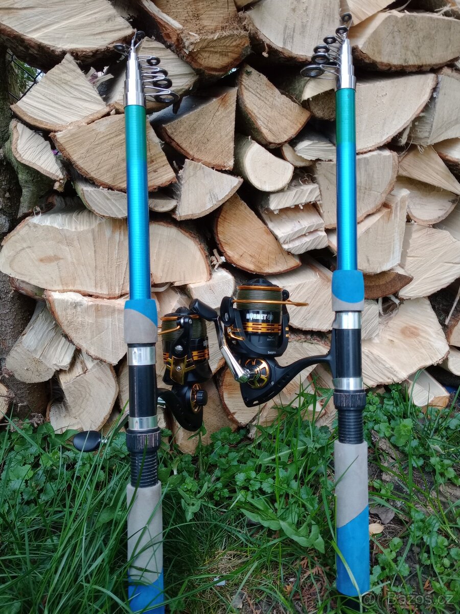 Rybářské pruty+ 2 navijáky - 2