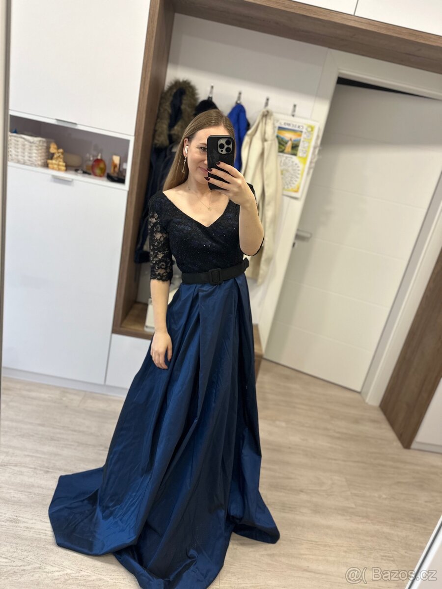 Nádherné plesové šaty velikosti 38 / M - 2