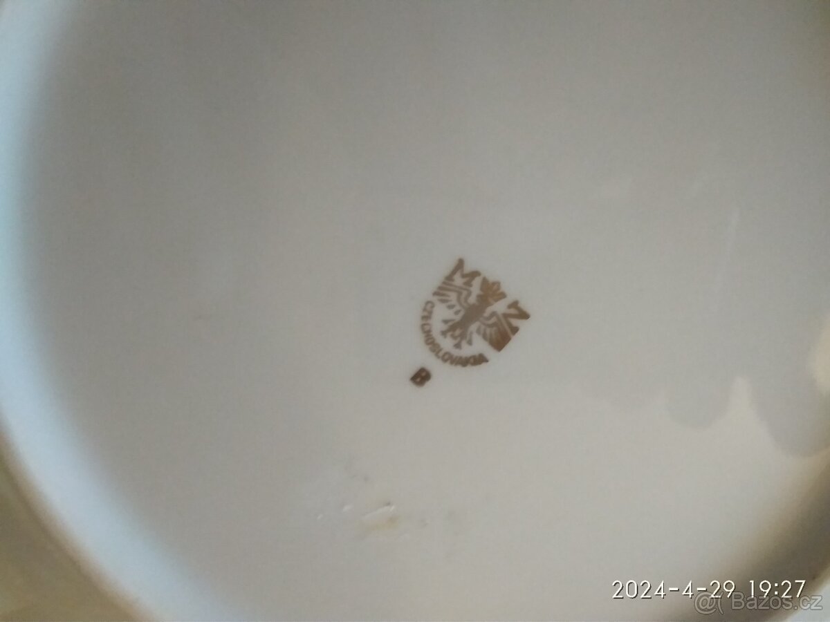 Retro dekorativní talíř zn. MZ - 2