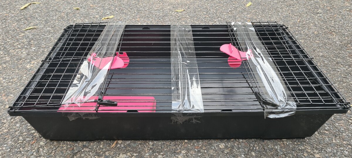 607 Klec pro morčata černo-růžová - SLEVA 50% - 2