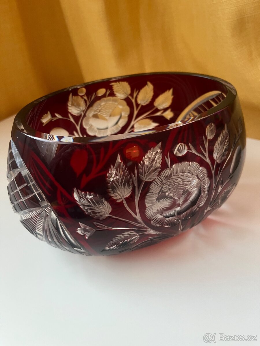 Rubínový koš / mísa - 2