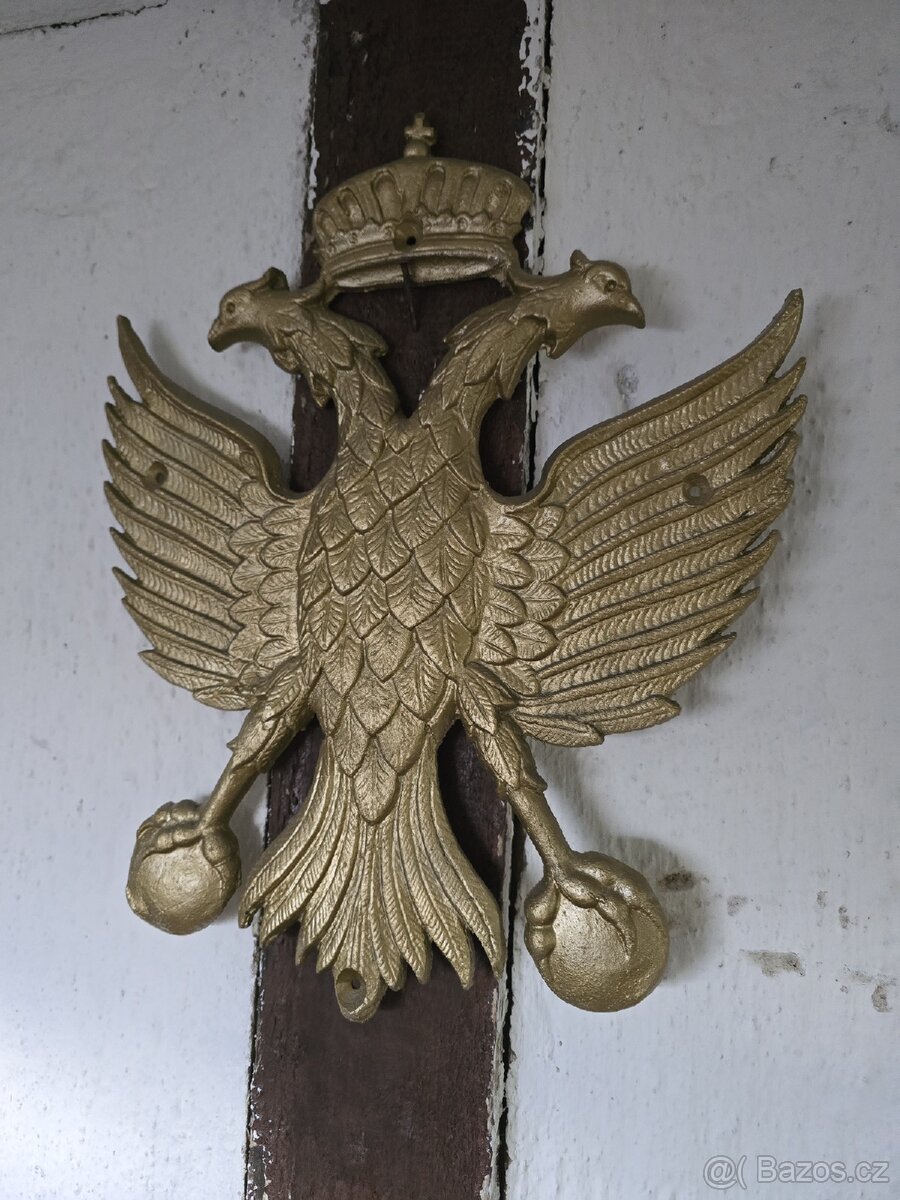 KRÁSNÁ OBŘÍ KOVOVÁ DVOUHLAVA ORLICE - 2