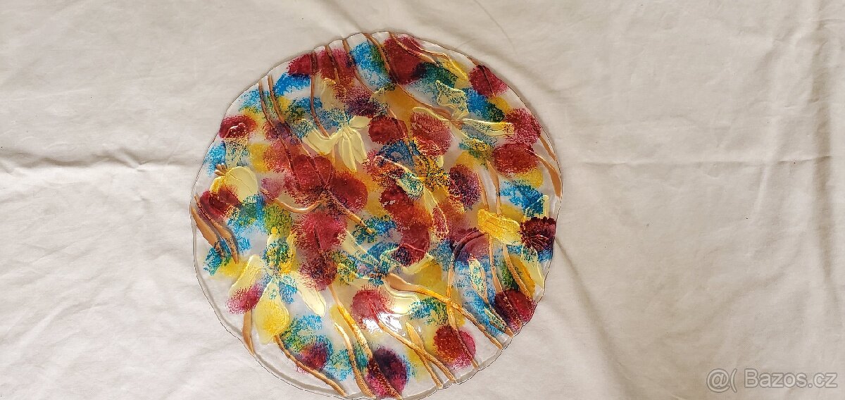 Malovaná skleněná mísa - 2