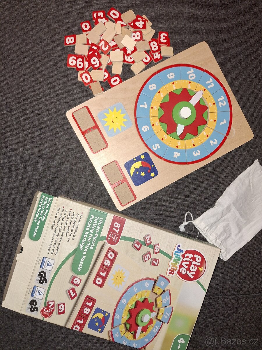 Dřevěná hračka Hodiny TOP stav - 2