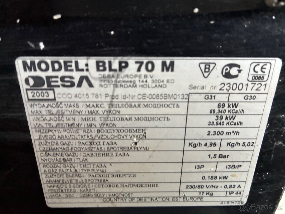 Plynové topidlo - 2