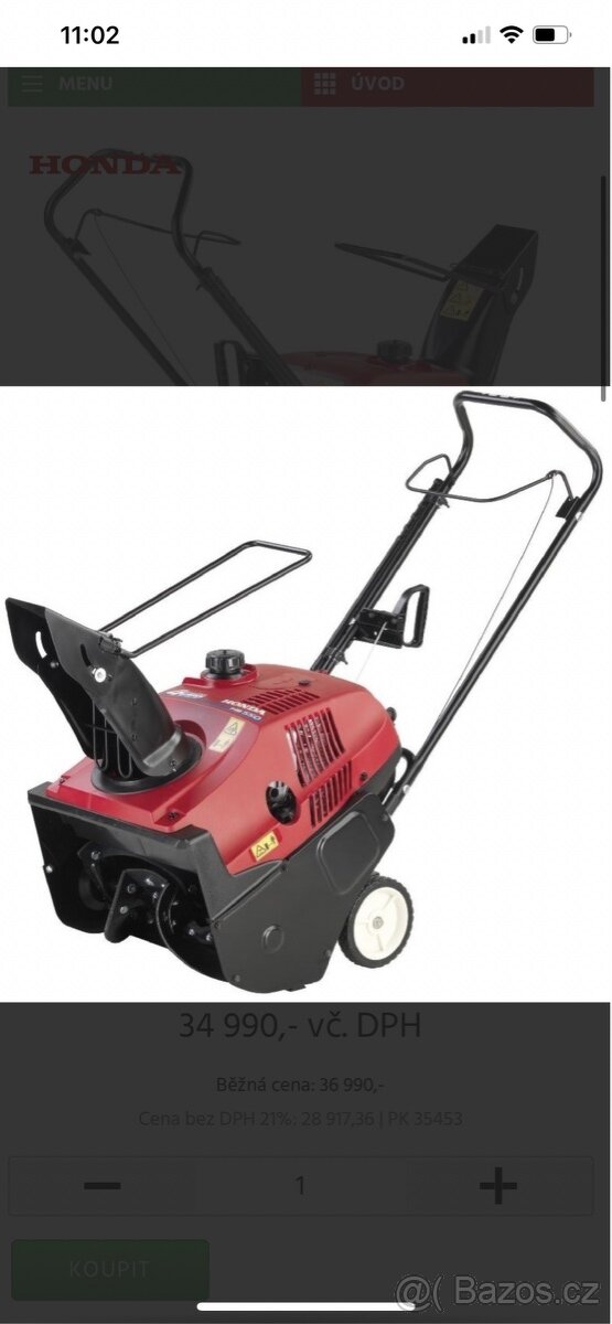 sněhová freza Honda hs550 - 2