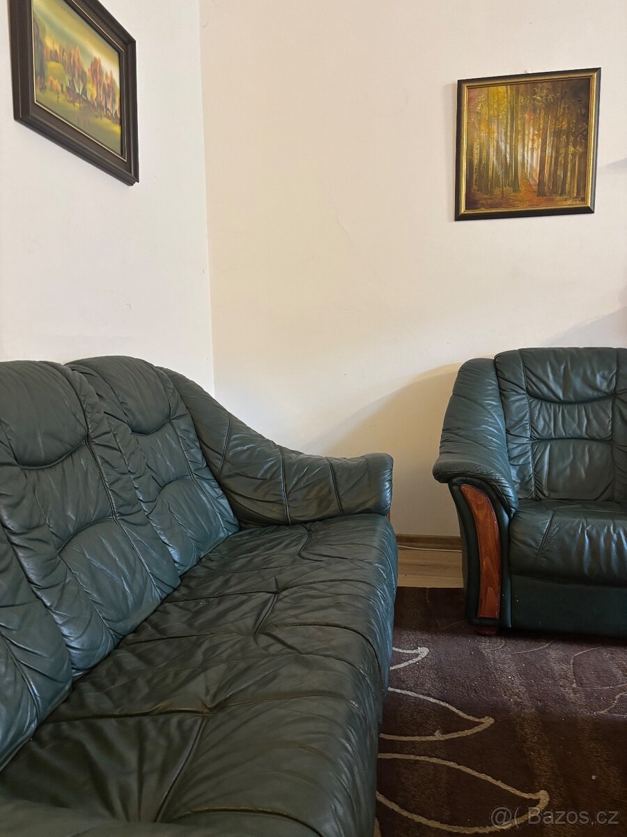Celokožená sedací souprava - 2
