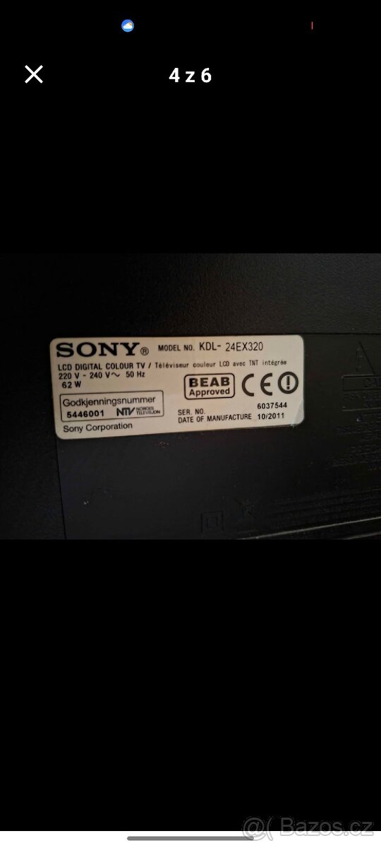 Televize Sony 24" DVB-T1 - 2