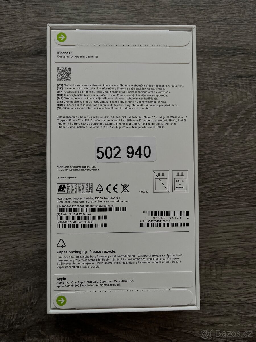 iPhone 17, 256GB, bílý - 2
