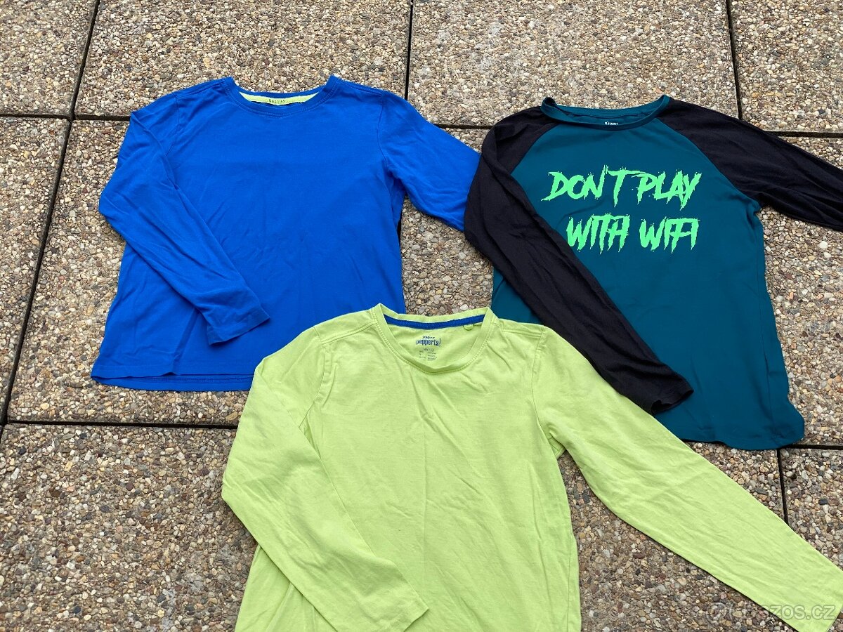 Trička dlouhý rukáv, vel. 146/152 - 2
