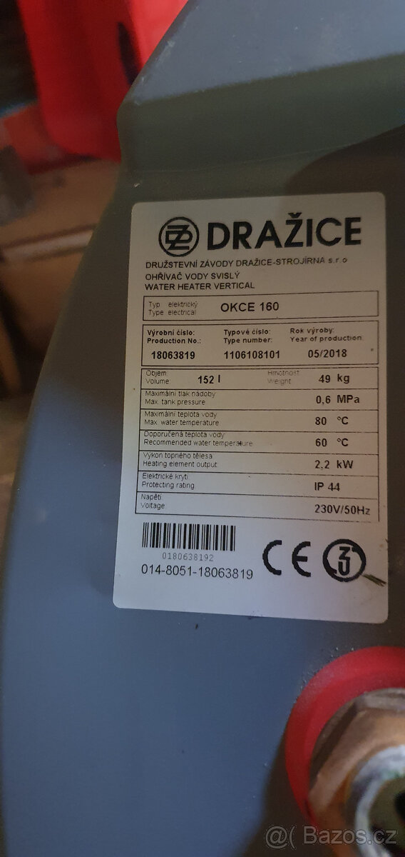 Bojler Dražice 152l - 2