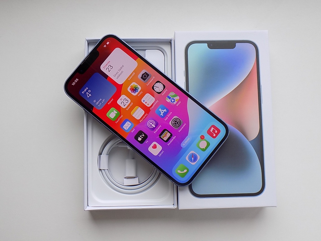 APPLE iPhone 14 256GB Blue - ZÁRUKA - TOP STAV - 2