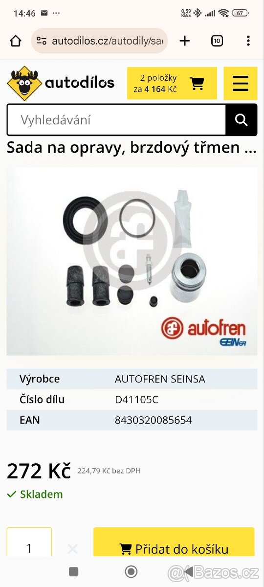 Sada opravu brzdového třmene BMW - 2