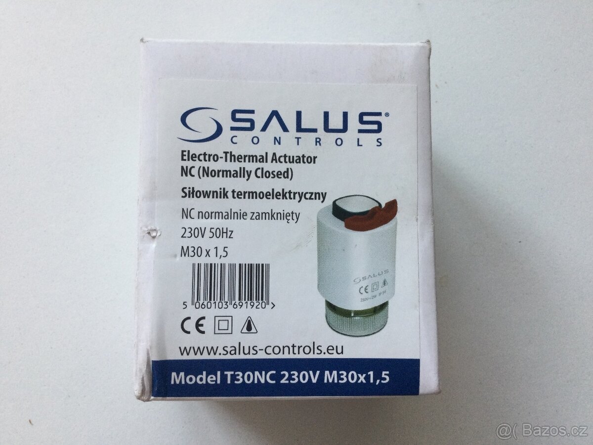 Prodám termohlavici SALUS t30nc_230v_m30x1,5 - 2