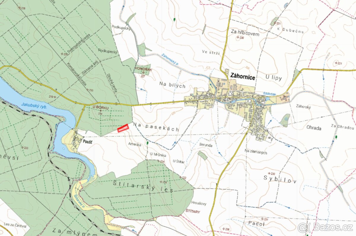 Zemědělská půda, prodej, Záhornice, Nymburk – pohled 2