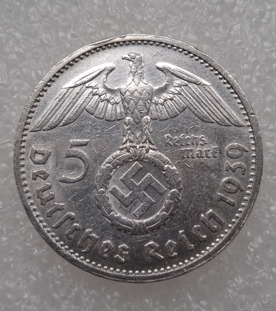 5 Reichsmark 1939 G (Říšská 5 marka) - 2
