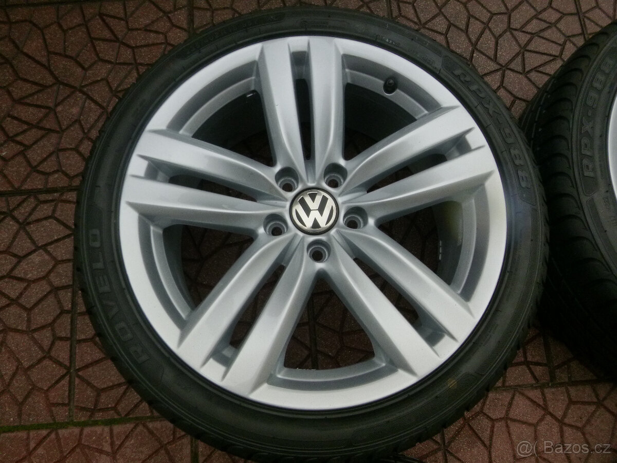 Letní alu sada disky - originál VW 5x112 8Jx18 ET44 Borbet - 2