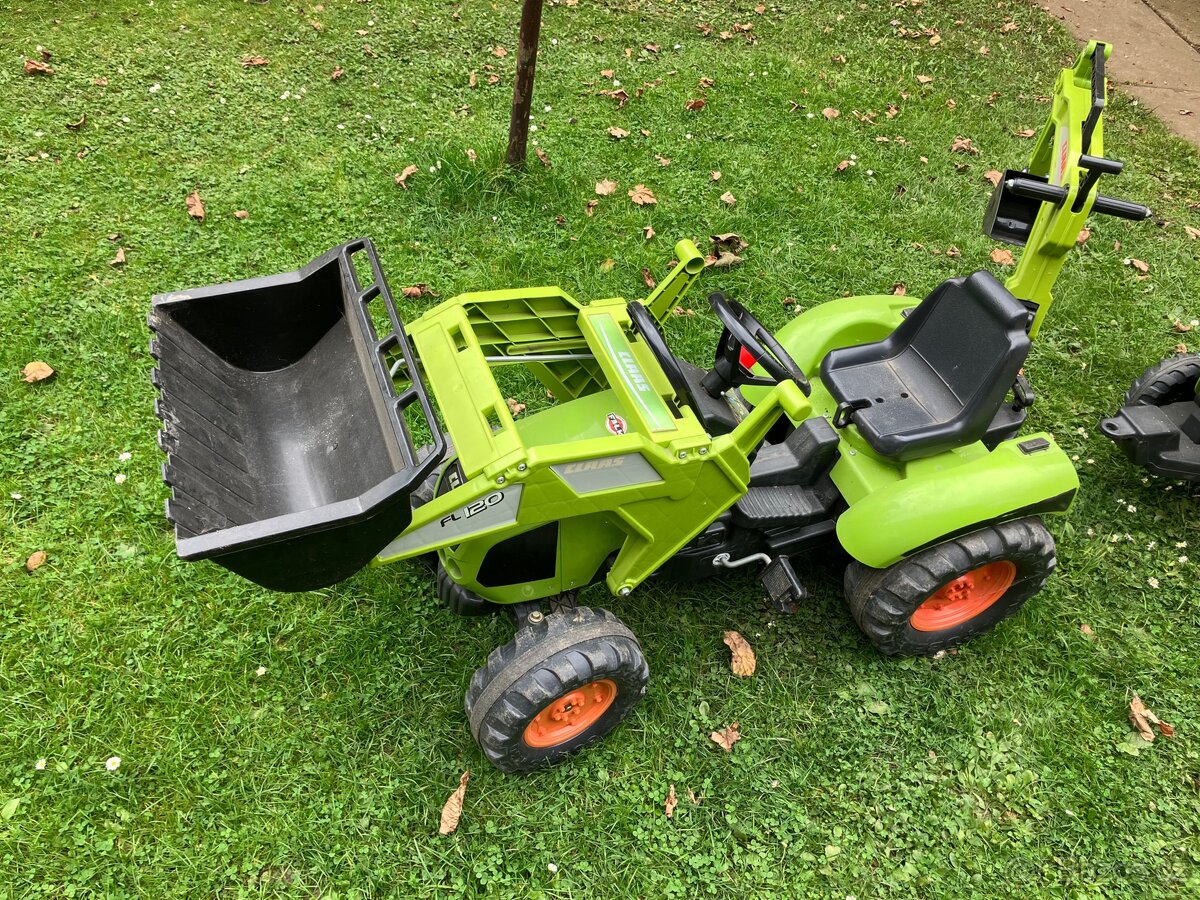 Dětský traktor Classic s přívěsem a nakladačem - 2