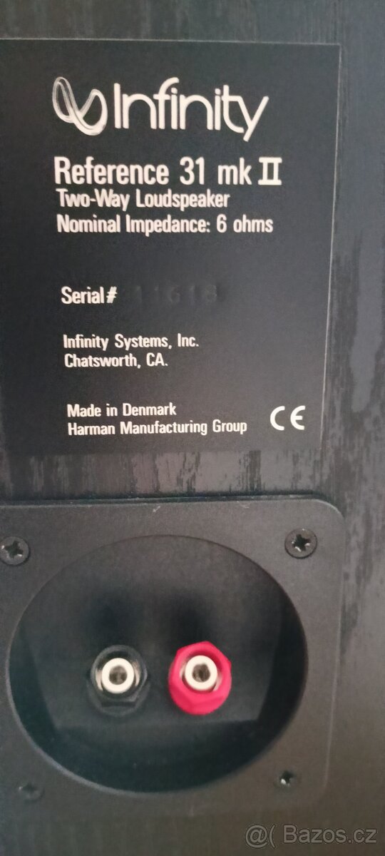 Prodám reproduktory Infinity Reference - 2